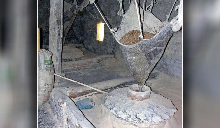 Water powered flour mill