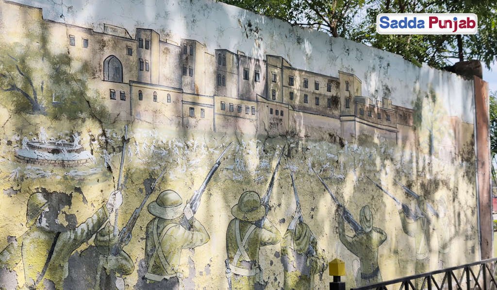 ਸ਼ਹੀਦ-ਏ-ਆਜ਼ਮ ਭਗਤ ਸਿੰਘ ਦਾ ਪੁਸ਼ਤੈਨੀ ਘਰ, ਜਿਥੇ ਅੱਜ ਵੀ ਸਾਹ ਲੈਂਦਾ ਹੈ ਇਨਕਲਾਬ 13 paintings on the walls of the village