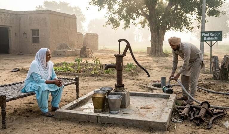 The silent ‘thak thak of water taps
