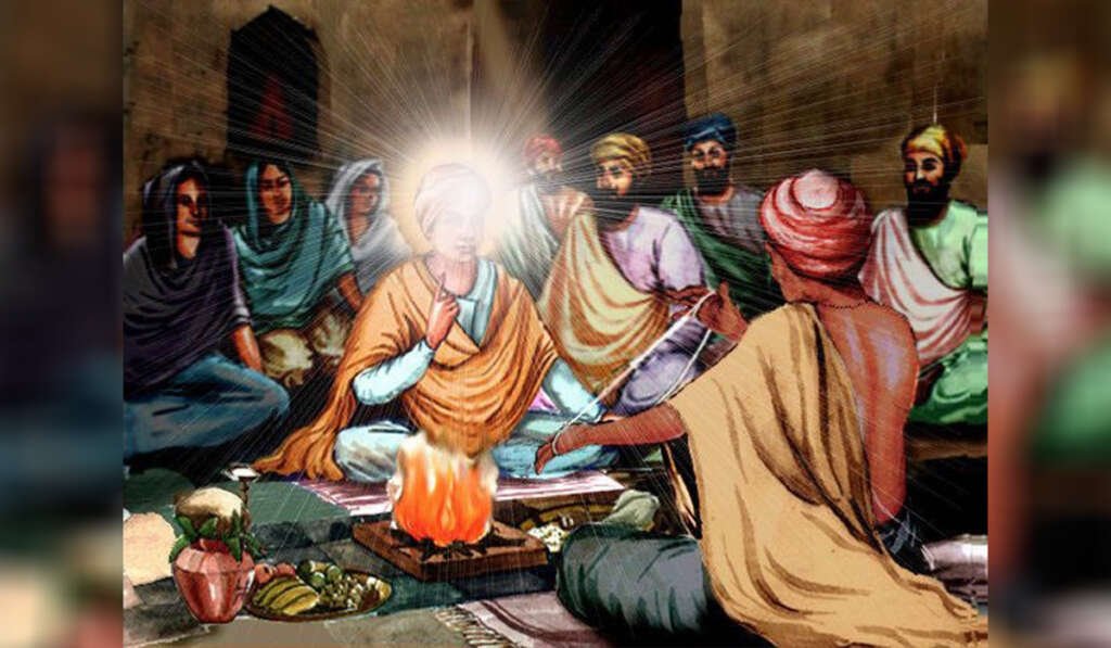 ਸਤਿਗੁਰ ਨਾਨਕ ਪ੍ਰਗਟਿਆ ਮਿਟੀ ਧੁੰਧ ਜਗ ਚਾਨਣ ਹੋਆ॥ 5 Janeu sacred thread ceremony