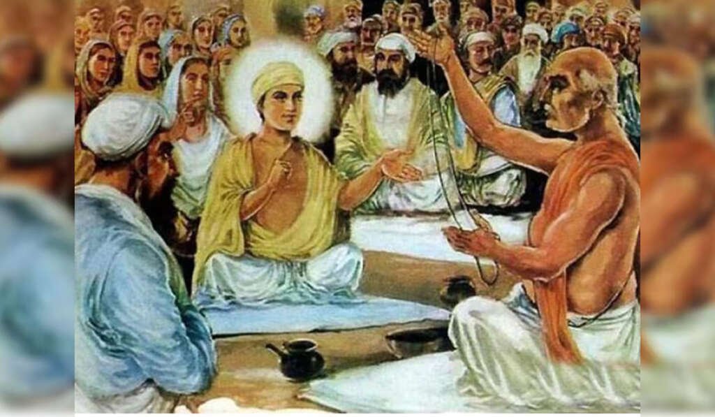 ਗੁਰੂ ਨਾਨਕ ਦੇਵ ਜੀ ਦਾ ਸਮੁੱਚਾ ਜੀਵਨ: ਇੱਕ ਇਤਿਹਾਸਕ ਅਧਿਐਨ (ਭਾਗ-੧) 5 guru nanak dev ji janeu ceremony