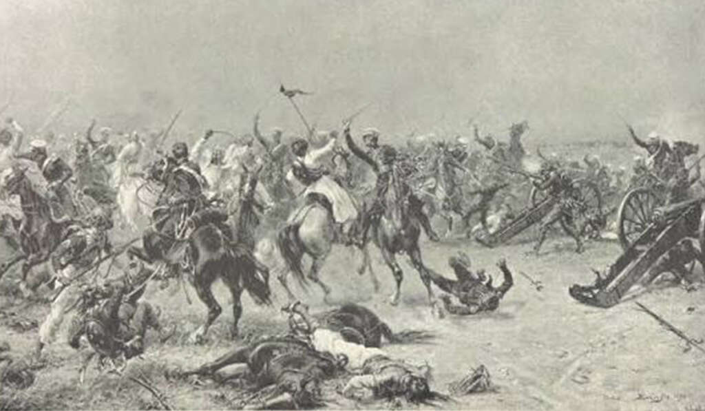 ਮੁਦਕੀ ਦੀ ਪਹਿਲੀ ਐਂਗਲੋ-ਸਿੱਖ ਲੜਾਈ 9 Dragoons at the Battle of Mudki